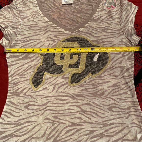 University of Colorado Zebra Striped Tee (Size L) - Picture 5 of 6